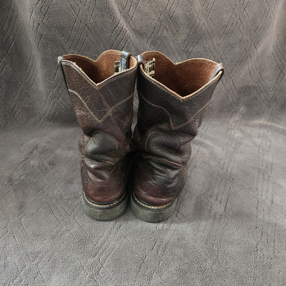 Roper Work Boots Mens Sz 12D Brown Leather Western Boot. - Picture 6 of 9